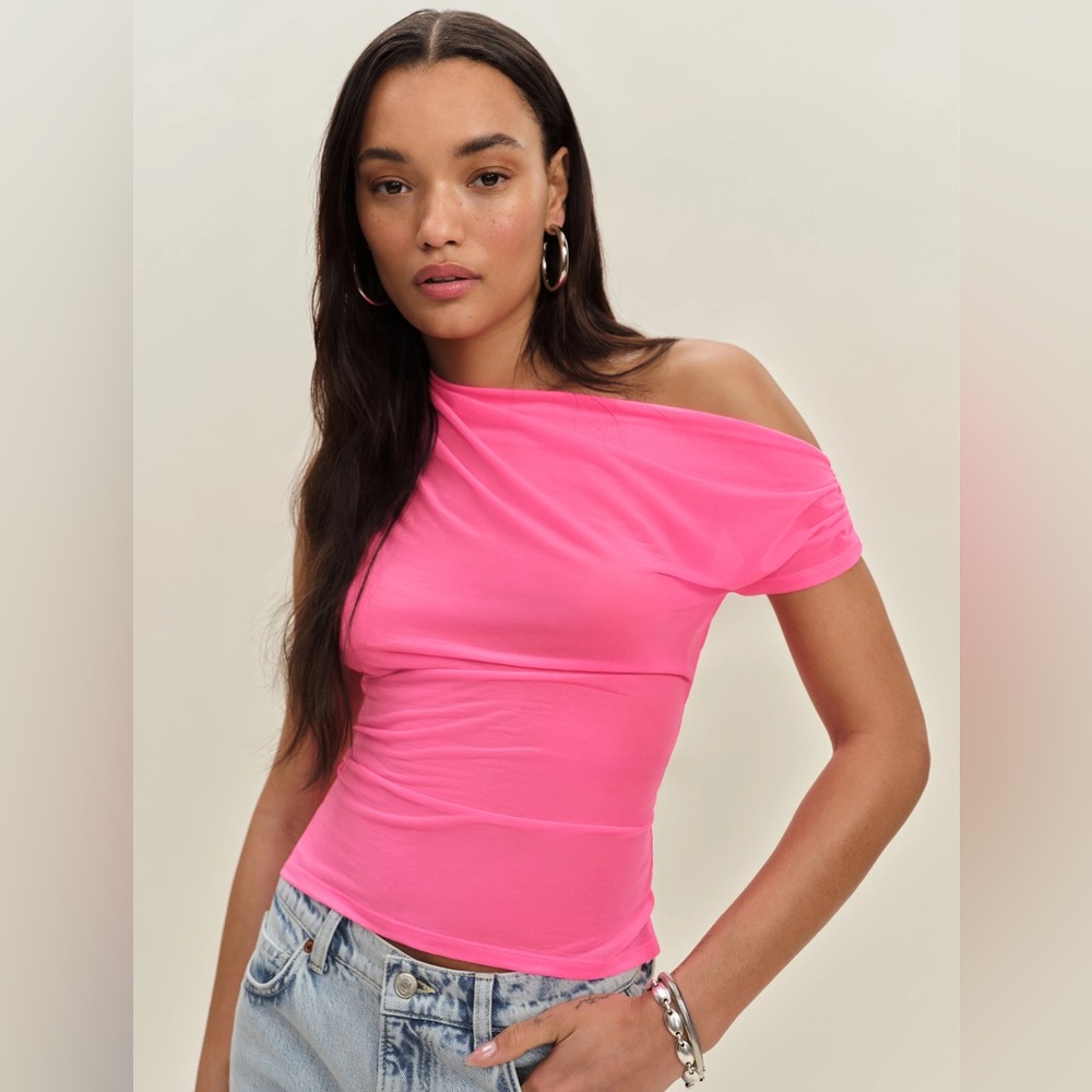 Reformation Hot Pink One-Shoulder - NWOT